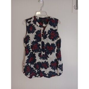 J Crew Sequin Floral Sleeveless Blouse Top Sz 0 Style B8767